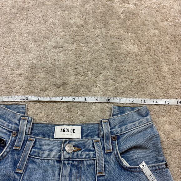 Agolde Pieced Angled High Rise Jeans in Matrix Women's 25 - Picture 6 of 13